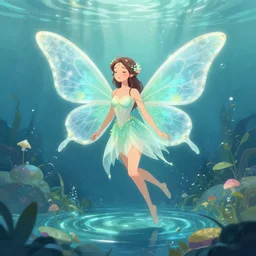 The a fairy in a water world, digital art