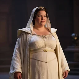 obese pear - shaped victoria justice as princess padme in star wars : revenge of the sith, 8 k resolution, cinematic lighting, anatomically correct