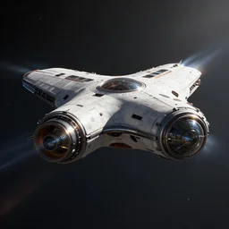 starship traveling through space, detailed, unreal engine, hideo kojima, giacometti, 8k, motion blur, depth of field, ambient occlusion,