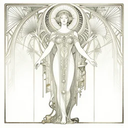 a goddess cosmic entity, ikebana, art deco, symmetric, elegant, concept art, intricate, sharp focus, illustration, alexandros pyromallis, bouguereau, rutkowski, artgerm, tamara de lempika