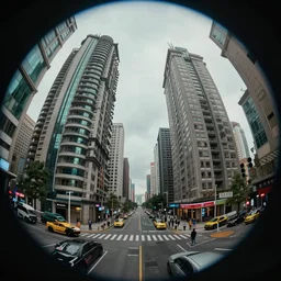 street view, ( ( ( ( dystopian ) ) ) ) utopian!!!!!, trending on artstation, fisheye!!! lens