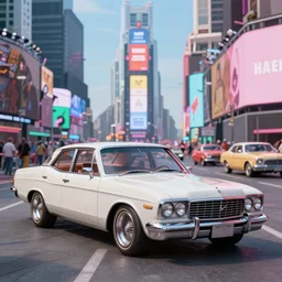 low riders in times square grand theft auto, photorealistic hyperdetailed 3 d matte painting, hyperrealistic, cinematic, unrealengine octane render,
