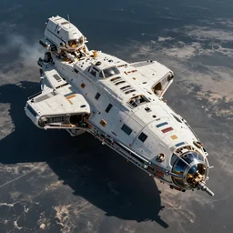 an massive nasa spaceship, cinematic, shadows, 4 k, detailed, by john berkey!!!!!! and peter jackson and ridley scott and beeple!!! and greg rutowski