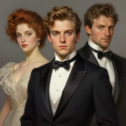 lindsey pelas as a spy wearing a tuxedo, portrait, highly detailed, digital painting, artstation, concept art, sharp focus, illustration, art by artgerm and greg rutkowski and alphonse mucha