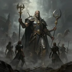 revenant of the depths proclaiming a war, concept art, digital illustration, trending on artstation, deviantart, artgerm, epic composition, masterpiece, highly detailed, advanced technique, ambient lighting, foreground background subject, wlop, ross draws