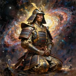 galactic behemoth ancient kneeling samurai by style ilya repin