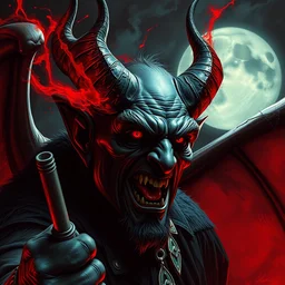 clarence thomas as the devil, hyperdetailed