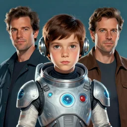 portrait of a science fiction spaceboy, art by alejandro burdisio and manuel sanjulian and keith parkinson