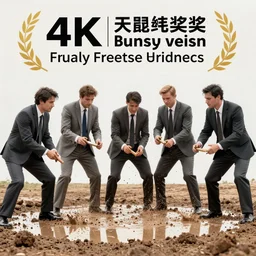 men in business suits playing in a dirty puddle of mud, 4K photo award winning