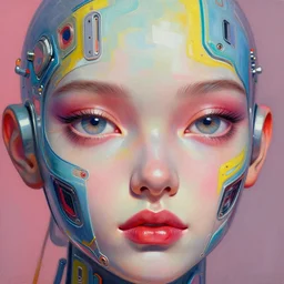 ai, through eyes of artificial intelligence by alena aenami, high tech, detailed, matt painting, realistic, trending on artstation, vibrant colors, redshift render,