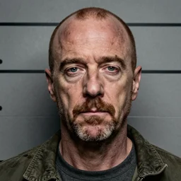 a low resolution messy colorized mugshot of saul goodman, grainy, messy, grunged up, low resolution, low quality, realistic, hyperrealistic, 8 k resolution, hd quality, detailed, very detailed, highly detailed, intricate details, trending on artstation, colored, colorized, really realistic, very realistic, real, real life, real world