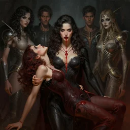 epic professional digital art of hunger 👩❤💋👩, atmospheric lighting, painted, intricate, detailed, foreboding, leesha hannigan, wayne haag, reyna rochin, ignacio fernandez rios, mark ryden, iris van herpen, best on artstation, cgsociety, wlop, pixiv, stunning, gorgeous, much wow, cinematic, masterpiece