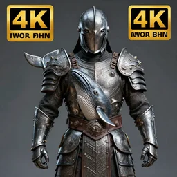 photo of a warrior with metal whale themed armour, highly detailed, 4 k, hdr, smooth, sharp focus, high resolution, award - winning photo