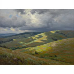 a beautiful landscape painting by len chmiel, trending on arstation