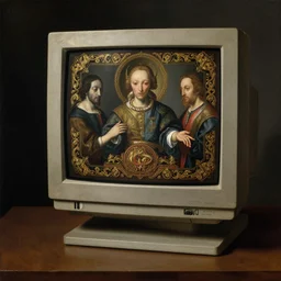 still life of ornate alien chinese computer crt screen by hieronymus bosch, baroque painting, perfect composition, detailed octane render trending on artstation, 8 k artistic photography, volumetric cinematic perfect light, chiaroscuro, masterpiece, raphael, caravaggio, beksinski, rutkowski