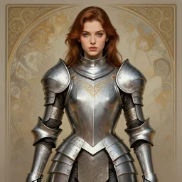 portrait of madison beer wearing a skintight knight armor, intricate, elegant, highly detailed, digital painting, artstation, concept art, smooth, sharp focus, illustration, art by artgerm and greg rutkowski and alphonse mucha, 8 k