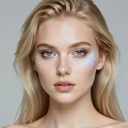beautiful blonde nordic woman, portrait, studio lighting, perfect eyes, detailed face, cover model, magic, technology,
