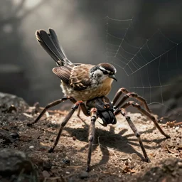 Hybrid of a bird and a spider