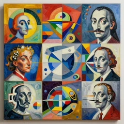 a highly detailed intricate and brightly colored painting by Jackson Pollack and Bosch and Dali and MC Escher, exquisite, masterpiece, apotheosis, 4K, very detailed