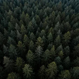 endless forest of trees, highly detailed, ominous, vast, ariel shot