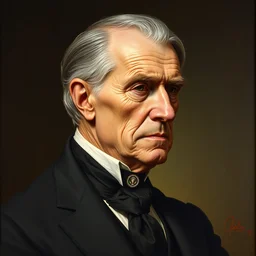 official side portrait of united states president tom brady, wrinkled, gray, and elderly, in a black suit, 1 8 8 8, a character portrait by cassius marcellus coolidge, reddit contest winner, american romanticism, oil on canvas, detailed painting, creative commons attribution