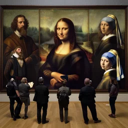 a, dmitry spiros, leonardo da vinci, jacques - louis david, johannes vermeer, 8 k, wide angle,