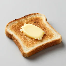 buttered toast, burnt, soggy
