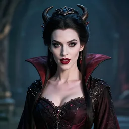 beautiful vampire queen, highly detailed, 4k, HDR, smooth, sharp focus, hyper realistic, high resolution, award-winning photo
