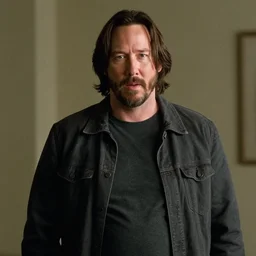 obese keanu reeves on close medium portrait on real photograph, 8 k film still