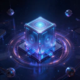 the quantum computer at the center of the universe, trending on artstation