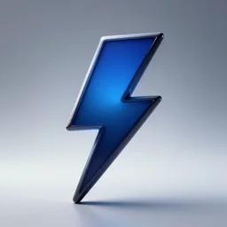 lightning bolt logo, highly detailed, 4k, sharp focus, gradient, depth of field, blue, black, artstation, cgsociety, octane render,