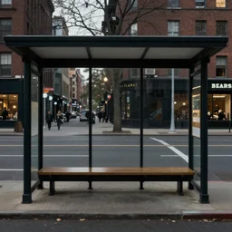 dark city bus stop, by norman rockwell, very detailed,ArtStation