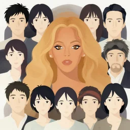 a stylized minimalist portrait of beyonce by cory loftis, by jesper ejsing, by rhads, by makoto shinkai and lois van baarle and ilya kuvshinov and rossdraws and hiroshige utagawa and greg rutkowski weta studio and lucasfilm inktober behance hd global illumination - c 1 0