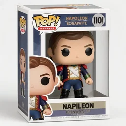 napoleon bonaparte as a funko pop, high quality, detailed, studio lighting