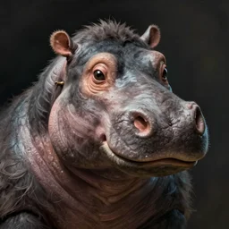 stunning head and shoulders portrait of augmented hippo yeti, ultra realistic, digital art by todd lockwood, still from studio ghibli