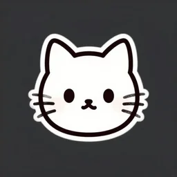 A cute logo of a cat, symmetric