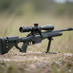 side view of a massive sniper rifle