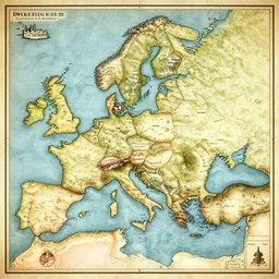 The map of an unknown world, medieval style