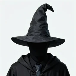 adult male ; large wizard hat covering face ; face in shadow ; high collar hiding face ; wearing long coat ; drawn by tatsuki fujimoto ; detailed manga art ; anime key visual ; cinematic ; trending on artstation ; high detail ; digital art