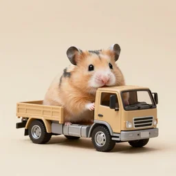 Hamster with truck instead body