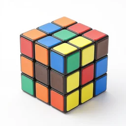 unsolved rubik's cube made of various colored chocolate,