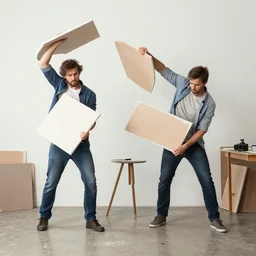 1 9 1 2 photograph of disgruntled painters throwing canvases toward the first photographic camera