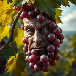 christopher walken face as a bunch of grapes on the vine, hyper detailed, digital art, artstation, cinematic lighting, studio quality, smooth render, by peter mohrbacher, hajime sorayama, wayne barlowe, boris vallejo, aaron horkey, gaston bussiere, craig mullins