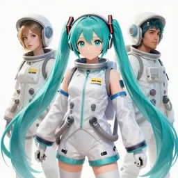 cosmonaut hatsune miku, digital art by Mandy Jurgens, Irina French, Heraldo Ortega, hyperdetailed, artstation, cgsociety