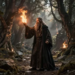A mage casting an erome spell by greg rutkowski