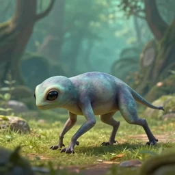 an extraterrestrial animal roaming around