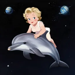 betty white straddling a dolphin in space, 2 0 2 1 weta digital