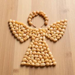 angel made of beans