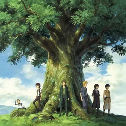 the great elven tree. andreas achenbach, artgerm, mikko lagerstedt, zack snyder, tokujin yoshioka