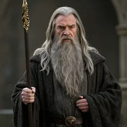 Nigel Farage as Gandalf, film still from The Lord of the Rings, Fellowship of the Ring, detailed, 4k
